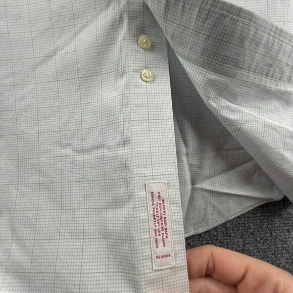Brooks Brothers Check Cotton 16 34 Point Non-Iron Shirt Long Sleeve Button Up - Picture 12 of 15